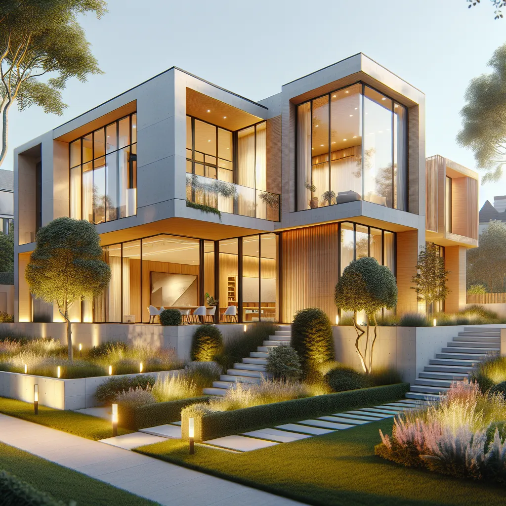 Maison Clé Sur Porte Avec Architecture Contemporaine